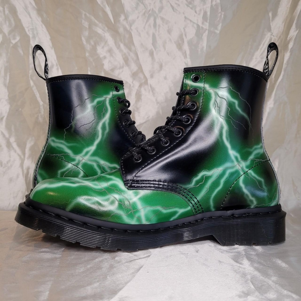 Dr. Martens 1460 Flash lightning print black leather boots - Picture 4 of 7